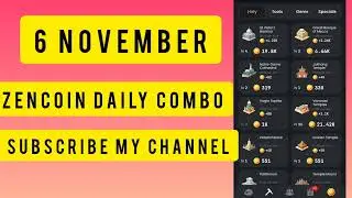 Zen Coin Daily Combo Today 6 November | ZenCoin Daily Combo Cards Today 6 November | Zencoin Airdrop