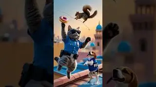 Cat Cop & Dog Deputy: Donut Bandits! #FunnyCats #CatAndDog  #CatPolice #CuteAnimals #PetShorts