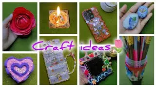 DIY brush holder | DIY candle decor | Stone painting | Phone case design | Beaded mobile strap DIY🌷⚡
