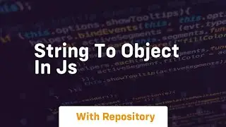 string to object in js