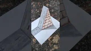 Simple 3D illusion Drawing | How to Draw a 3D illusion Road for Kids | #shorts #youtubekids #3d