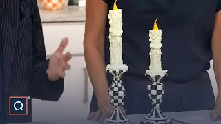 MacKenzie- Childs S/2 Spooky Illuminated Pillar Candles | QVC
