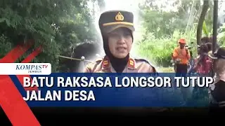 Hujan Deras Picu Longsor Batu Raksasa, Akses Warga Jember Terganggu