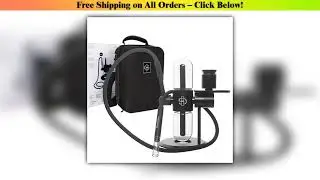 H-29cm Gravity Herb Grass Smoking Pipe Hookah Set with Travel Handbag 360 Rotating Glass Shisha