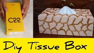 Diy Classy Tissue Box 😱 #diy #wastematerialcraft #diyhomedecor #tissue #short #shortsvideo #video