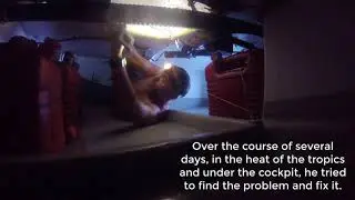 Alex Alley RTW record - Day 19 - Working under the cockpit