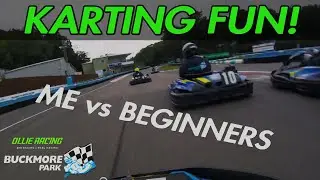 Racing Driver vs Beginners at a Go-Kart Track | Buckmore Park 30 minute open Karting Session