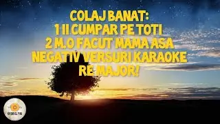 Colaj BANAT! 1 Ii cumpăr pe toți!  2 M.o făcut mama așa! NEGATIV VERSURI KARAOKE! Re major!