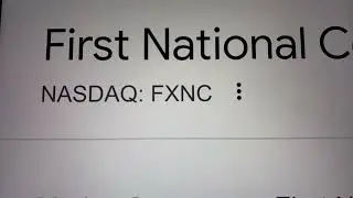 🔴 First national Corporation FXNC Stock Trading Facts 🔴