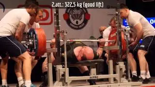 Vladimir Grishaev (RUS) 310-322,5-335 kg - 2015 IPF World Men's Benchpress Championships