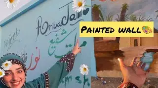 Painting on BUSIEST street of GWADAR 🌈🎨
