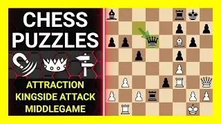 Chess Puzzles to Practice. Themes: Attraction, Kingside attack, Middlegame. Learn Chess