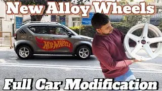 Car Modification Done | New Alloy Wheel Installed In Maruti Ignis | isse Sasta Kahi Nai |