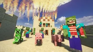 Minecraft Desert Village Battle | New Zombies and Creepy Minecraft | Teardown