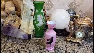 Antique Mary Gregory Style Glass, Opaline Glass & Bristol Glass Information & History