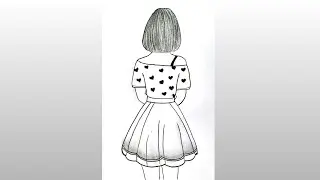 Drawing tutorial with pencil।Girl hairstyle with pencil #art #drawing #sketch #artlovers 