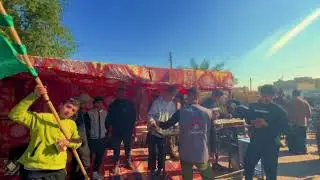 جانب استقبال موكب صاحب العصر والزمان اهالي شيخ سعد 