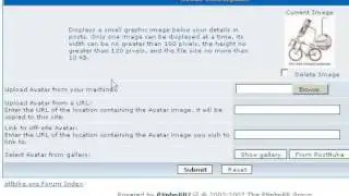 Configuring your forum profile