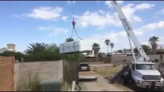 Swim Spa Crane Delivery By #tucsontubs