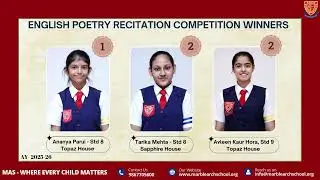 Poetry Recitation winners Std VI&ndash;IX, Marble Arch School Oshiwara. Proud moments!