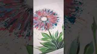 How I paint FLOWER Dandelion with toilet paper roll #painting #reel #5minutecrafts #acrylicpainting