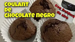 Coulant de chocolate en freidora de aire