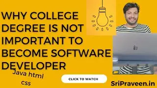 Why College degree is not need to become software developer 
