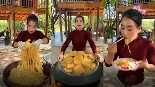 Cooking boiled noodle for noodle salad recipe