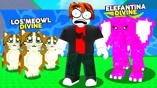 🦉🌊 LOS MEOWL, STRAWBERINA ELEPHANTINA COM ROBUX INFINITO NO TSUNAMI DE LUCKY BLOCK 😱🔥