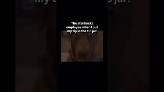 The Starbucks employee when I put my tip in the tip jar