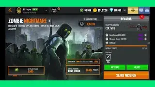 ZOMBIE NIGHTMARE GAMEPLAY + REWARDS - COLTM16 - SNIPER 3D ASSASSIN