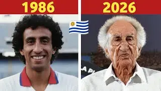 Uruguay 🇺🇾 World Cup 1986 Squad ⚽ Then and Now | Football Legends