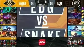 SS vs EDG Highlights Game 1 LPL SUMMER 2017 Snake vs Edward Gaming W1D4
