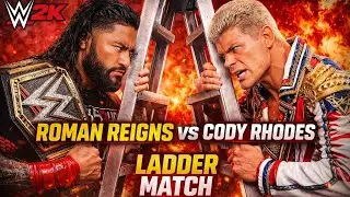 Roman Reigns vs Cody Rhodes 🔥 LADDER MATCH | WWE 2K INSANE FINISH 😱