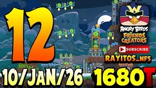 Angry Birds Friends Level 12 Tournament 1680 Highscore  POWER-UP walkthrough