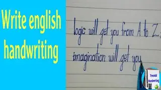 Improve your handwriting skills, write beautiful english handwriting.