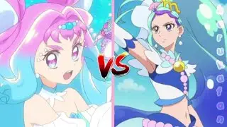 cure mermaid vs cure la mer |fanmade precure solo battles|