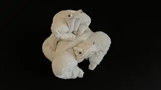 Happy Frog Family | How to make Towel animal Frog | Towel art | Towel origami 