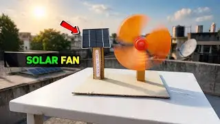 How To Make A Mini Solar Electric Fan at Home | Dc Motor Solar Fan