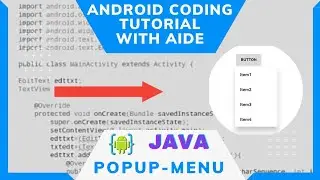 Popup Menu - Basic Java Coding Tutorial #appdevelopment #androidtutorial