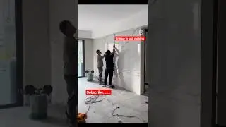 TV unit transformation: slab tiles project working #tiles #viral #interiordesign #tile #marbletiles