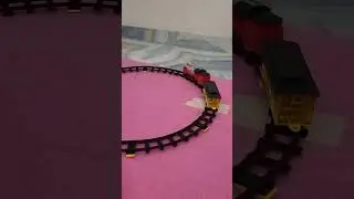 Toy train running #train #car #hoby