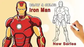 Draw & Color Iron Man | Relaxing Art Video