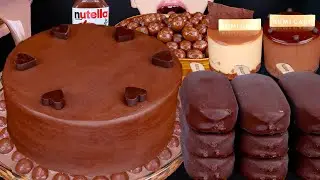 ASMR MALTESERS CHOCOLATE CAKE ICE CREAM NUTELLA DESSERT MUKBANG 초콜릿 먹방チョコレートアイスクリーム 咀嚼音EATING SOUNDS