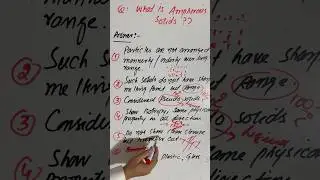 Amorphous Solid Or Pseudo Solids #chemistrychamps #chemistry #jeechemistry #chemistrypage