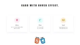Design Card with Hover effect in HTML and CSS || UI Dev