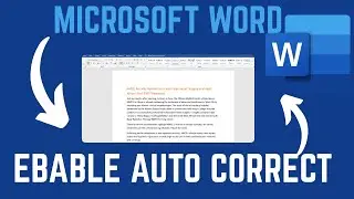 How To Enable Auto Correct Option In Microsoft Word Document