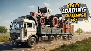 🚜2 Tractors Loaded Inside Big Truck | Heavy Loading Challenge💥#tractor #truck