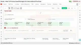 How To Process Good Reciepts For International Purchase