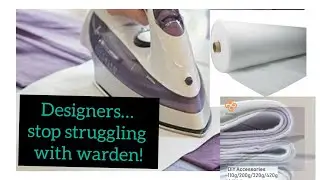 The Easiest Way to Glue WARDEN to Fabric | Tailoring Hack.|| For BUSTIERS, PRINCESS DARTS, CORSETS.